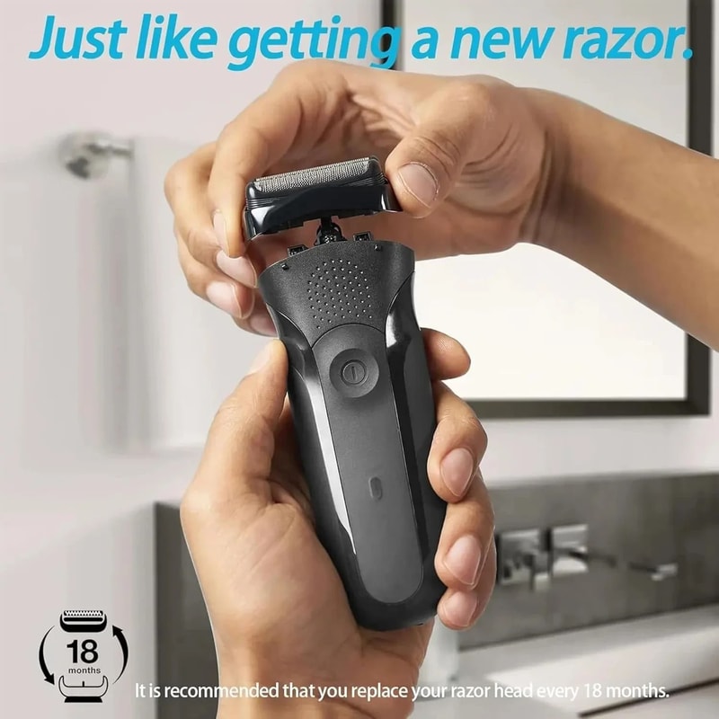 Replacement Foil Head For Electric Shaver Compatible With Many Braun 3 Series Models 3