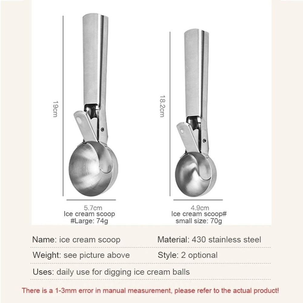 Stainless Steel Ice Cream Scoop 1