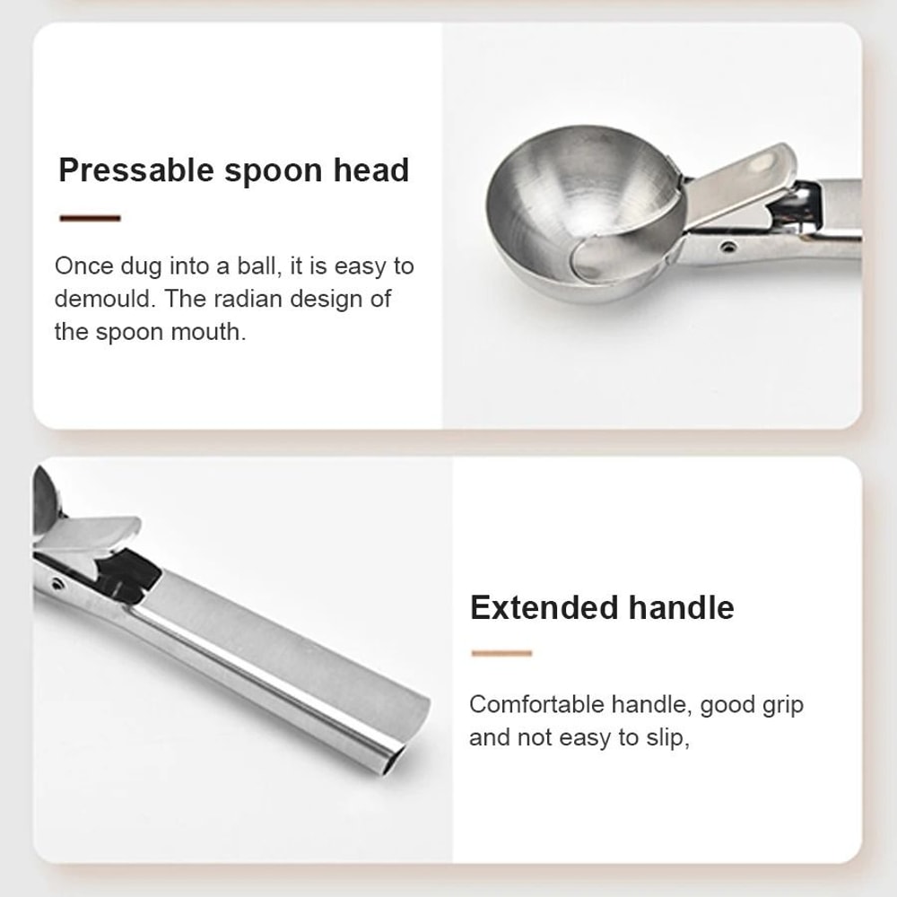 Stainless Steel Ice Cream Scoop 2