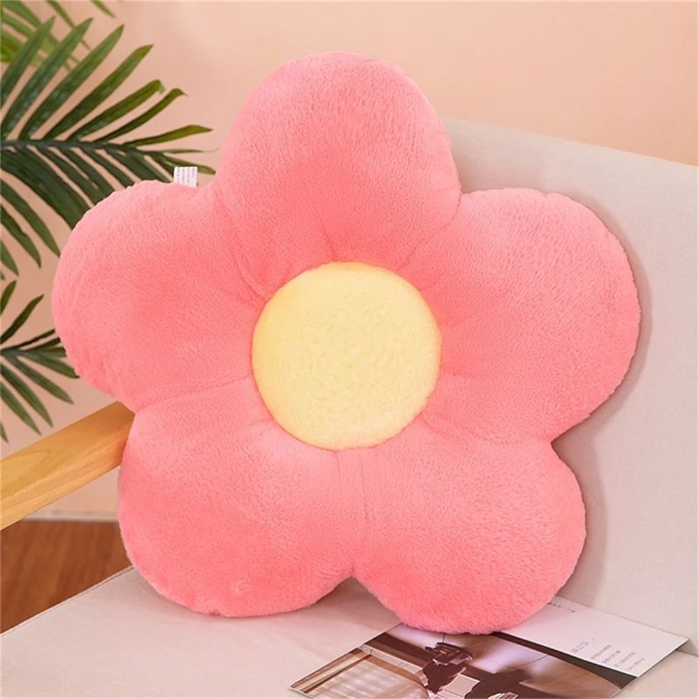 Soft Five Petal Flower Cushion 7
