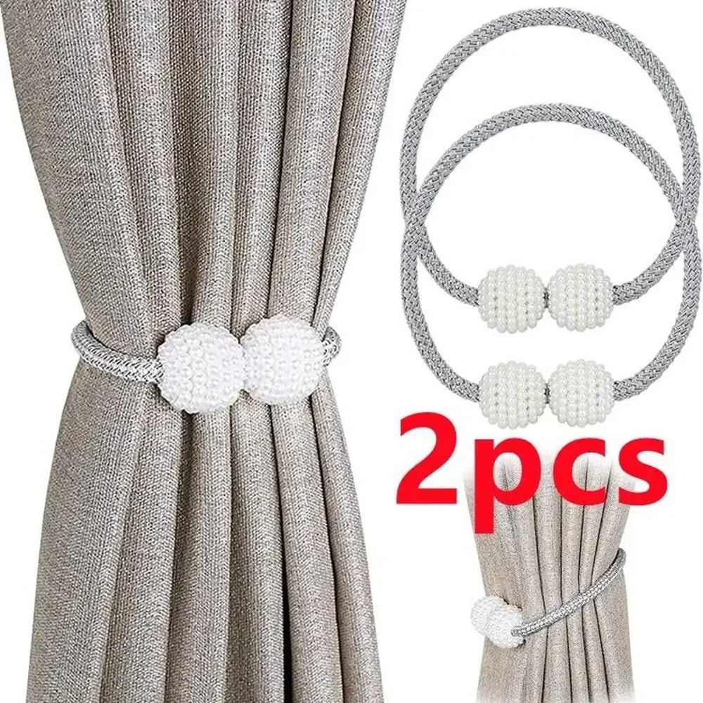 Magnetic Pearl Curtain Clip Tie Back 0