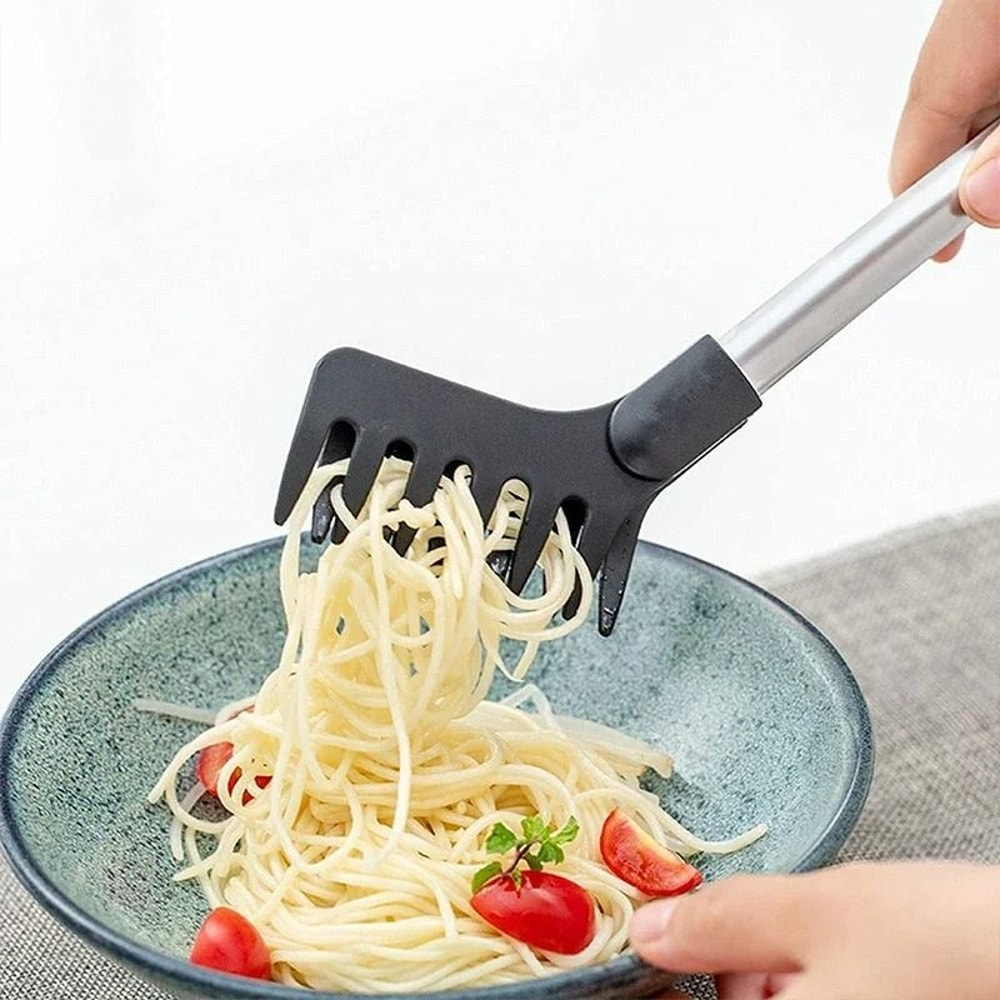 Stainless Steel Noodle Tongs With Heat Resistant Handle 1