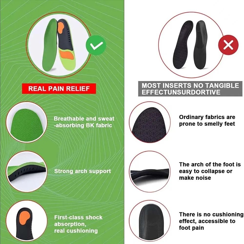 Premium Silicone Gel Shoe Insoles With Arch Support 5