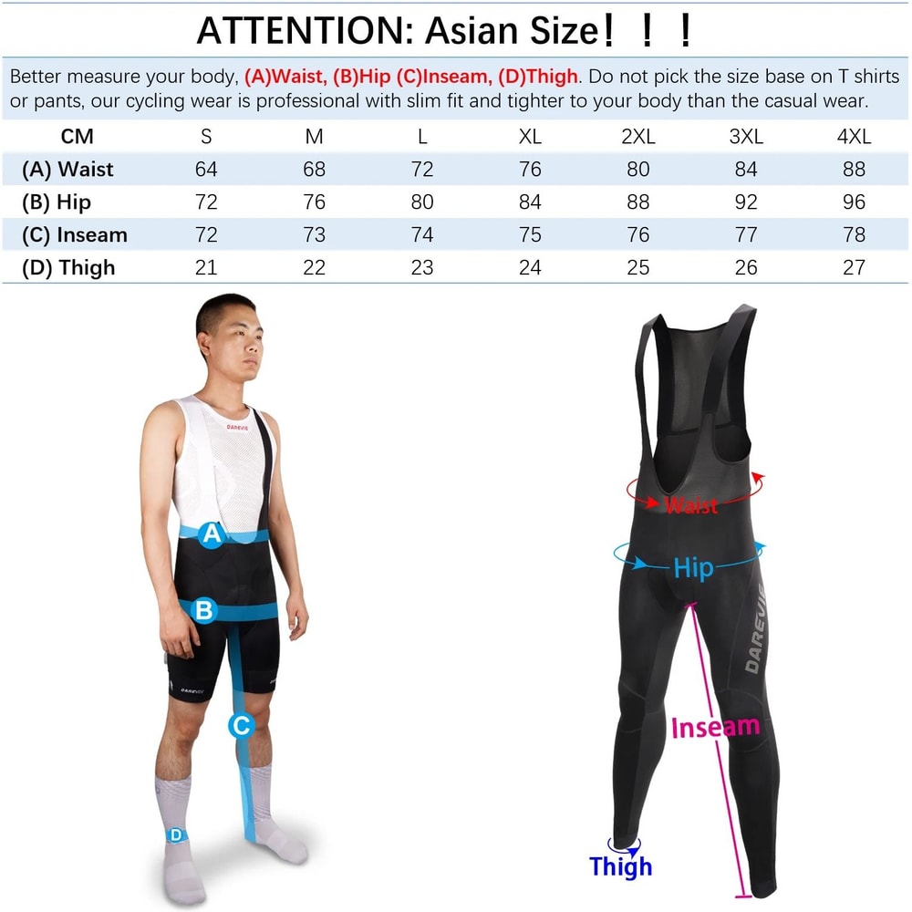 Winter Thermal Cycling Bib Tights With Waterproof Design 3