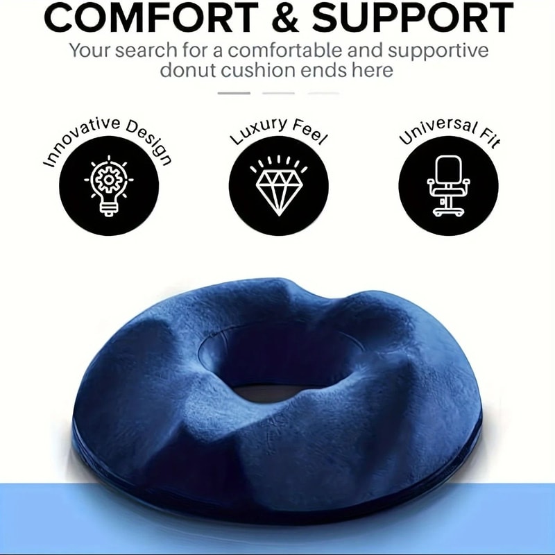 Memory Foam Donut Pillow For Pressure Relief And Comfort 1