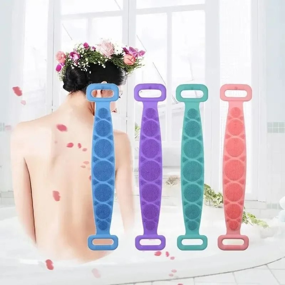 Silicone Bath Scrubber Belt For Shower And Body Exfoliation 1