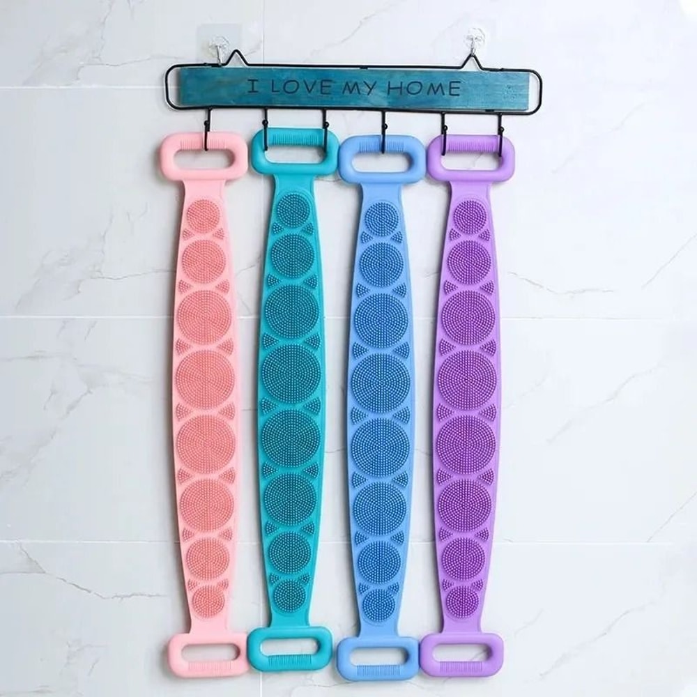 Silicone Bath Scrubber Belt For Shower And Body Exfoliation 2