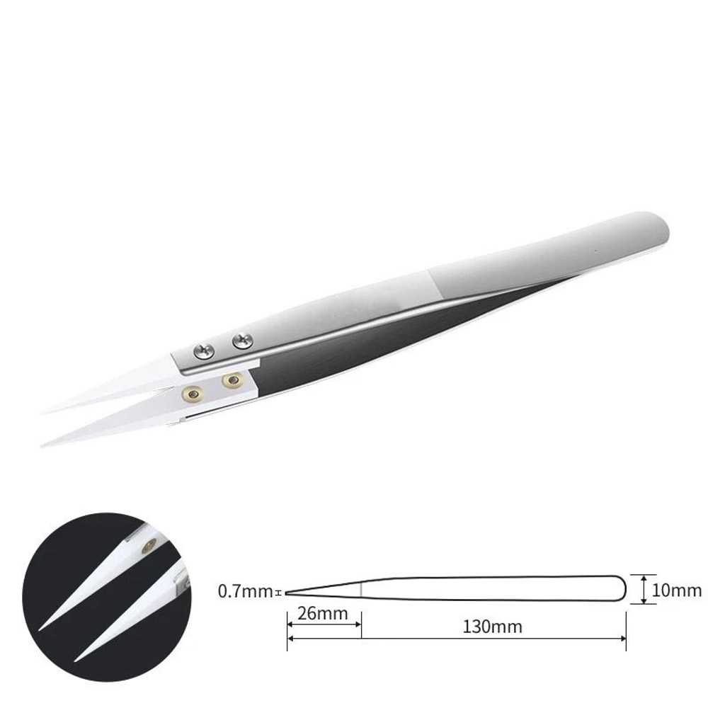 Ceramic Tipped Stainless Steel Precision Tweezers 3