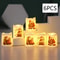Christmas LED Flameless Candle Set With Santa Projection 6