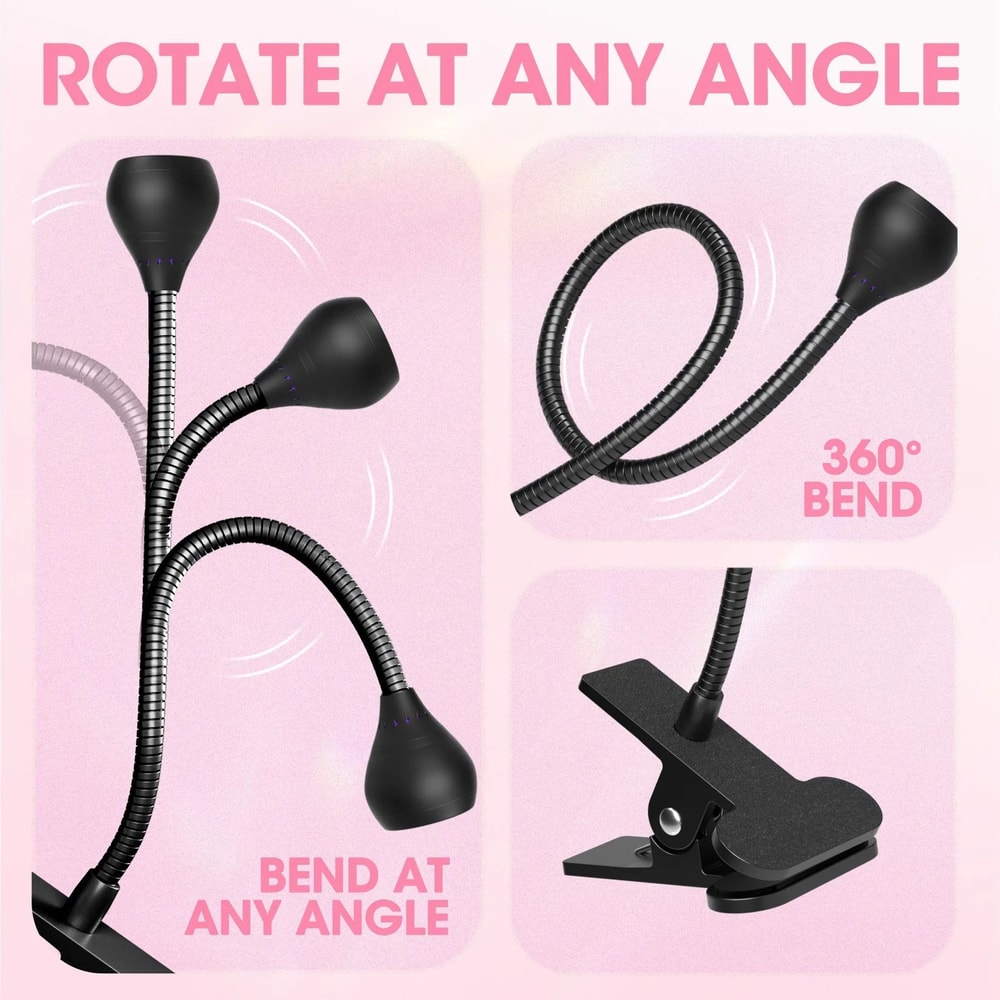 USB Clip On Nail Dryer Lamp For Gel Nails 2