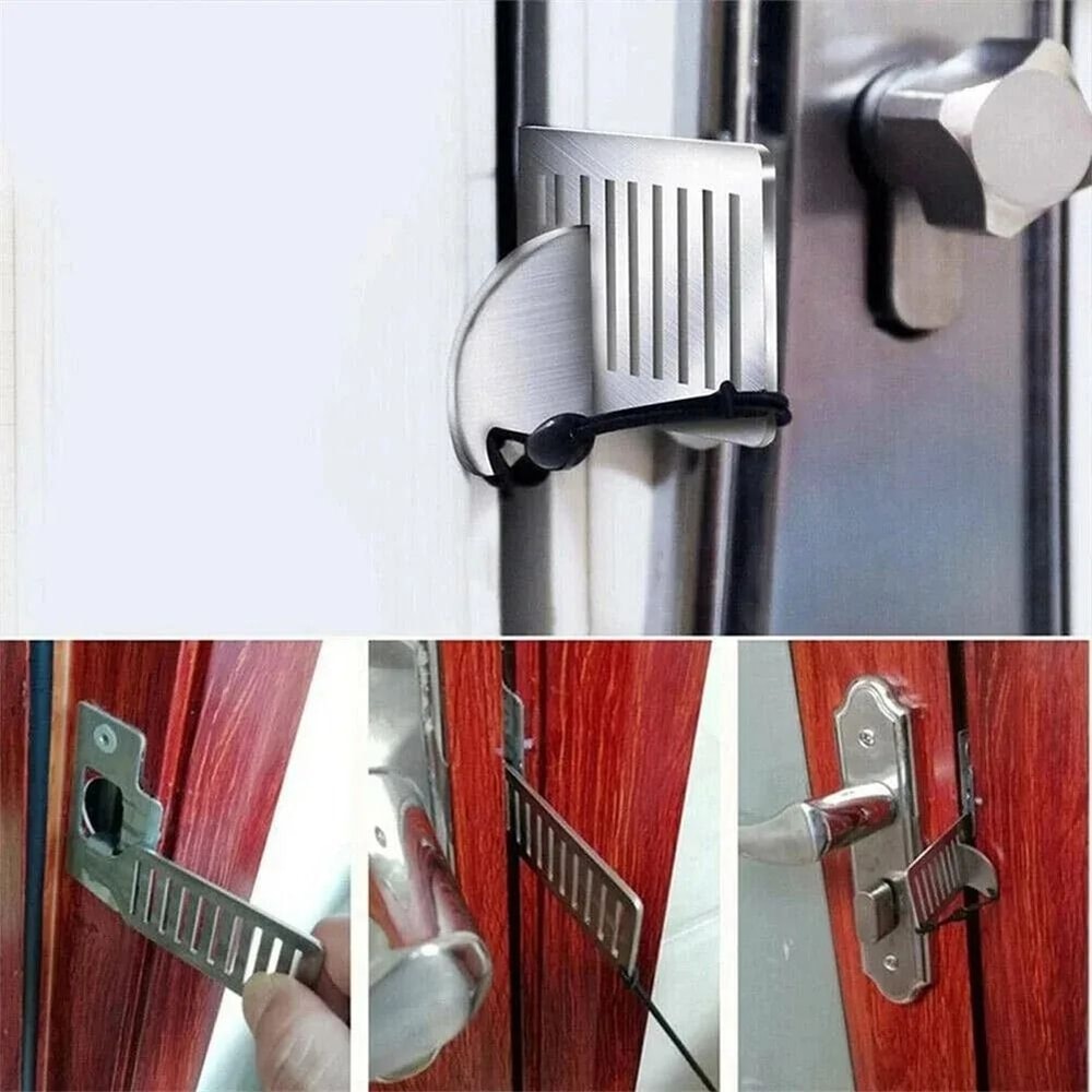 Portable Stainless Steel Door Blocker For Travel And Home Security 5