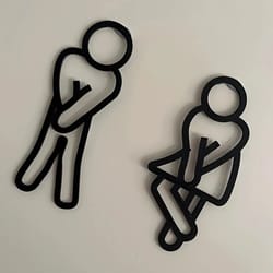 creative bathroom sign set