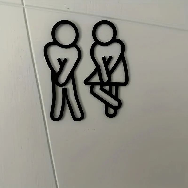 Creative Bathroom Sign Set 2