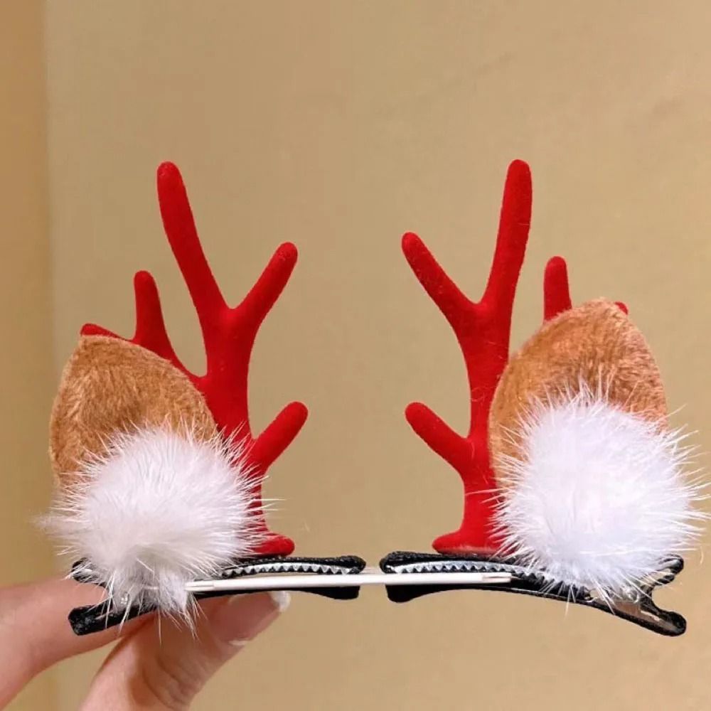Festive Antler Hair Clip Set 10