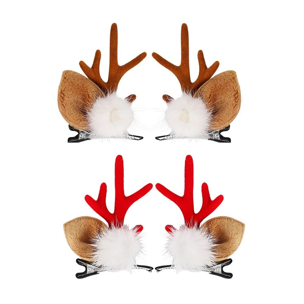 Festive Antler Hair Clip Set 2