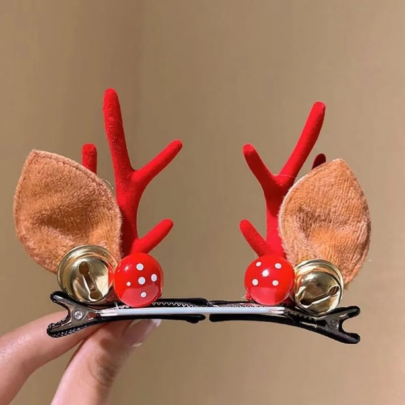 Festive Antler Hair Clip Set 8