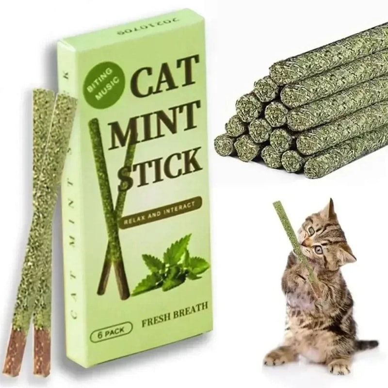 Natural Silvervine Cat Stick Chew Toy Set 0