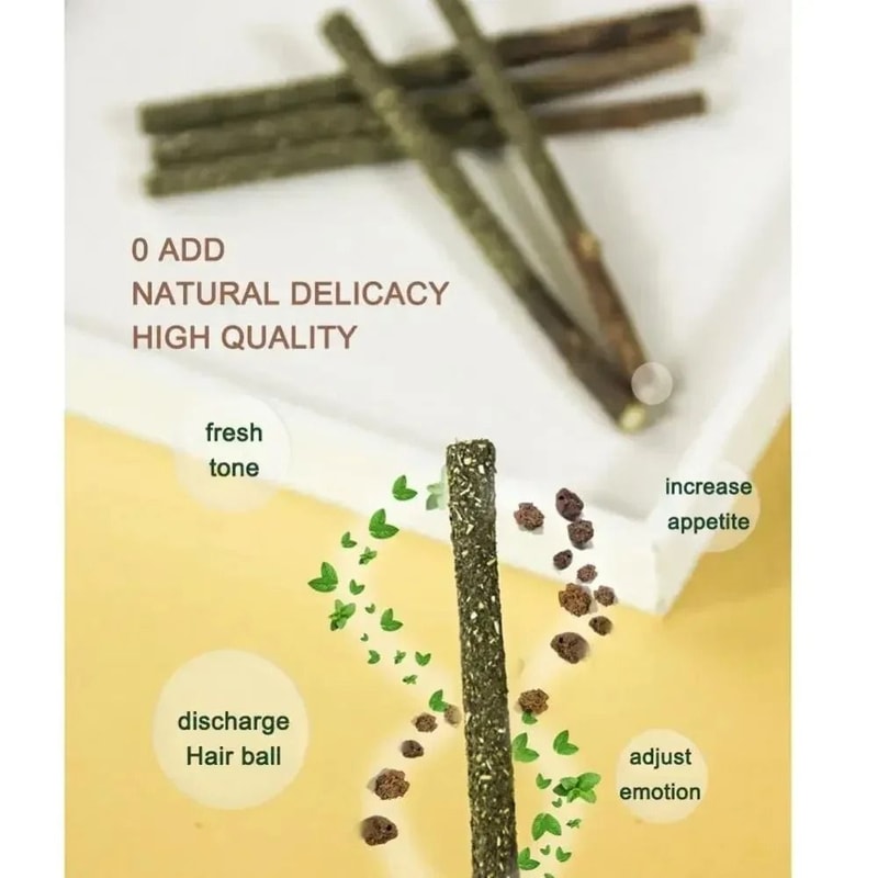 Natural Silvervine Cat Stick Chew Toy Set 4