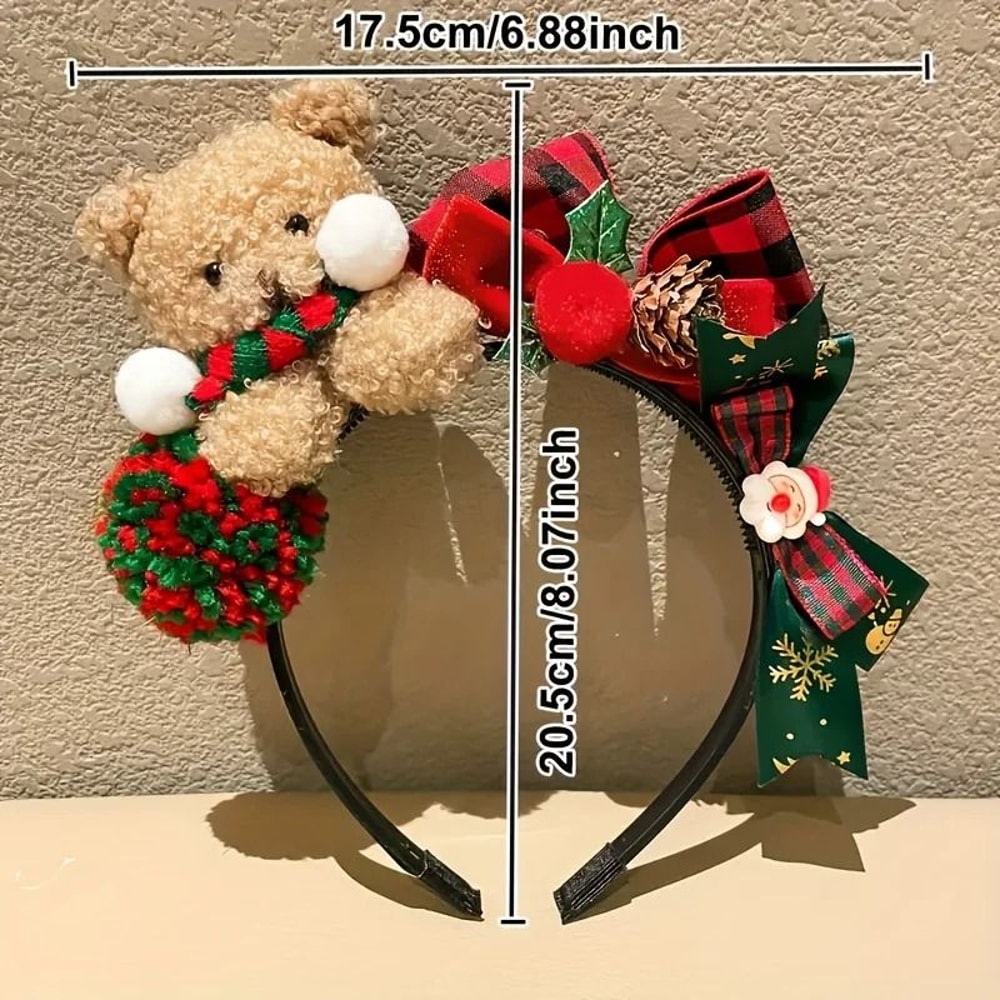 Festive Christmas Bear Headband 4