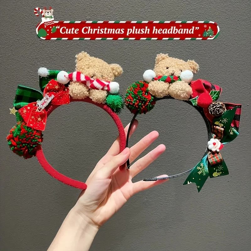 Festive Christmas Bear Headband 5