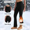 Fleece Lined High Waist Flared Winter Leggings 1