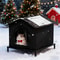 Outdoor Insulated Cat Shelter With Shelf And Cushion 3