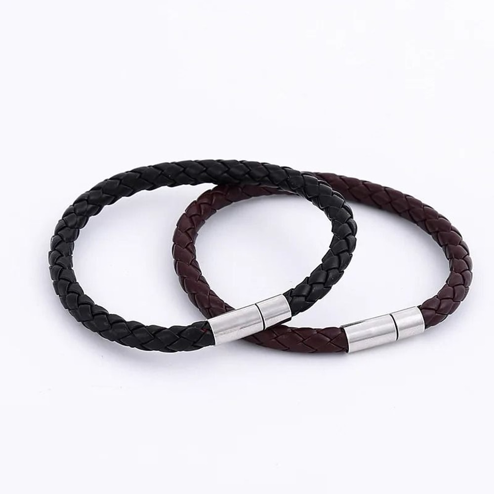 Magnetic Leather Bracelet Set For Men 2