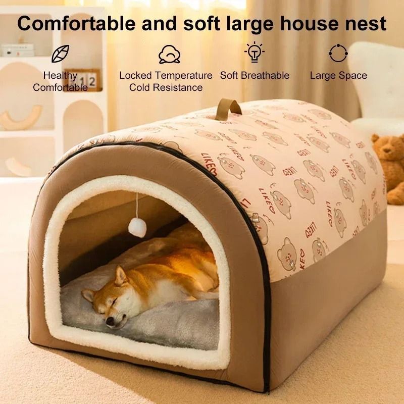Winter Warm Pet House Bed 1