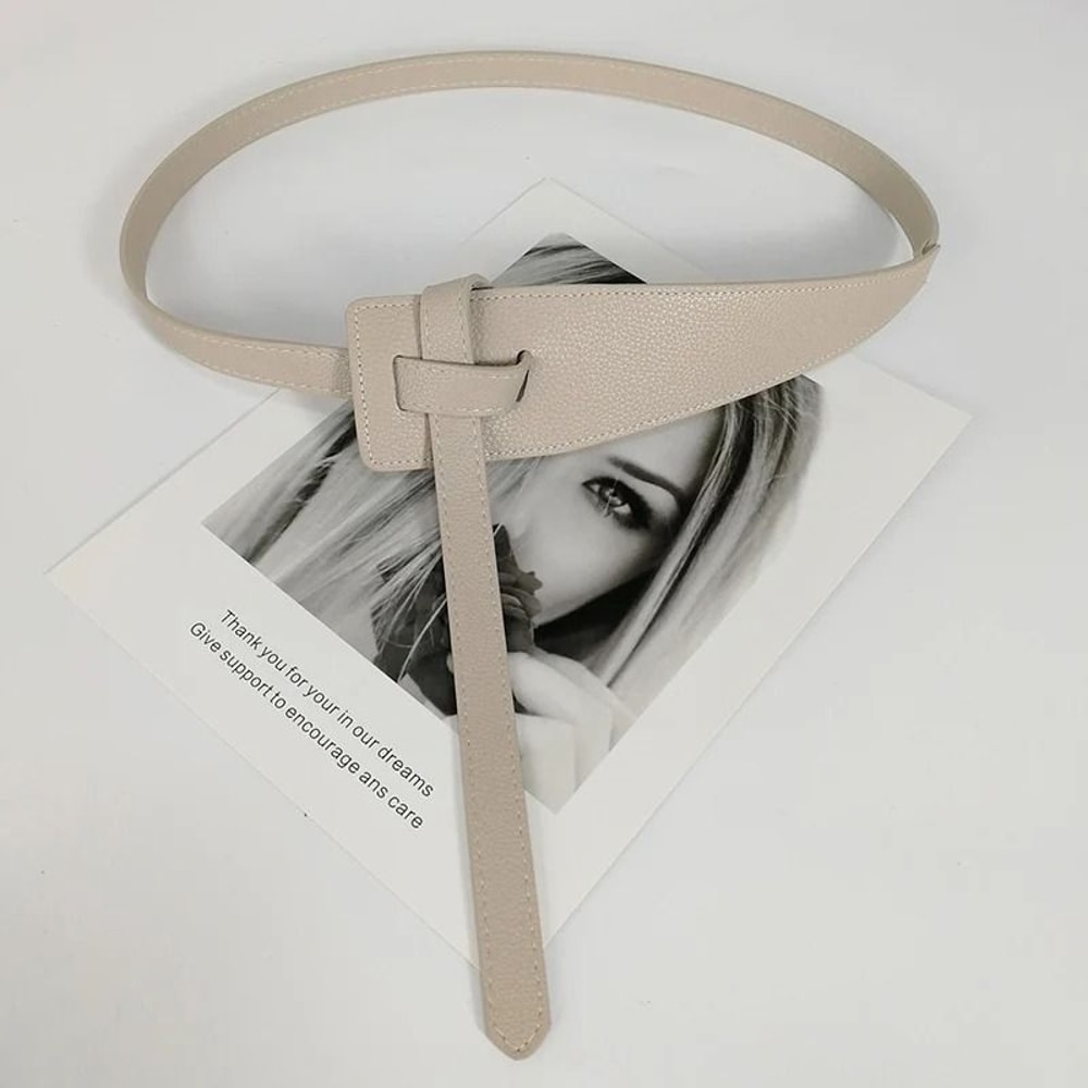 Soft Knot Style PU Leather Waist Belt For Women 9