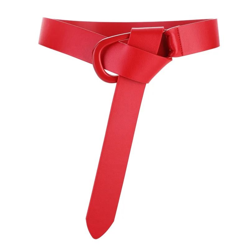 Genuine Leather Knot Style Adjustable Waist Belt 8