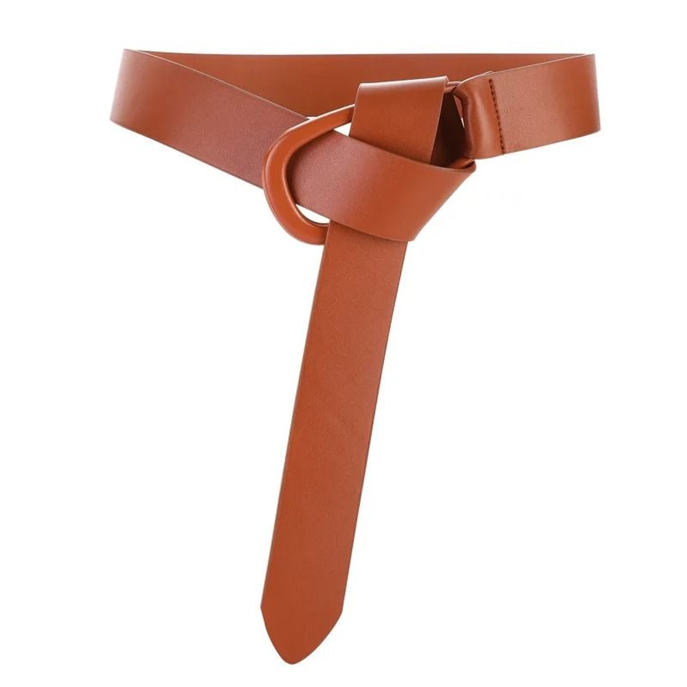 Genuine Leather Knot Style Adjustable Waist Belt 9
