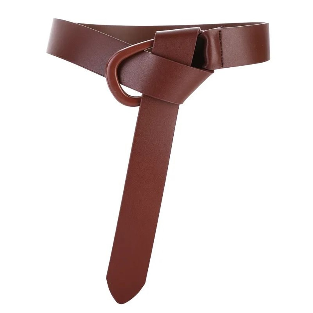 Genuine Leather Knot Style Adjustable Waist Belt 10