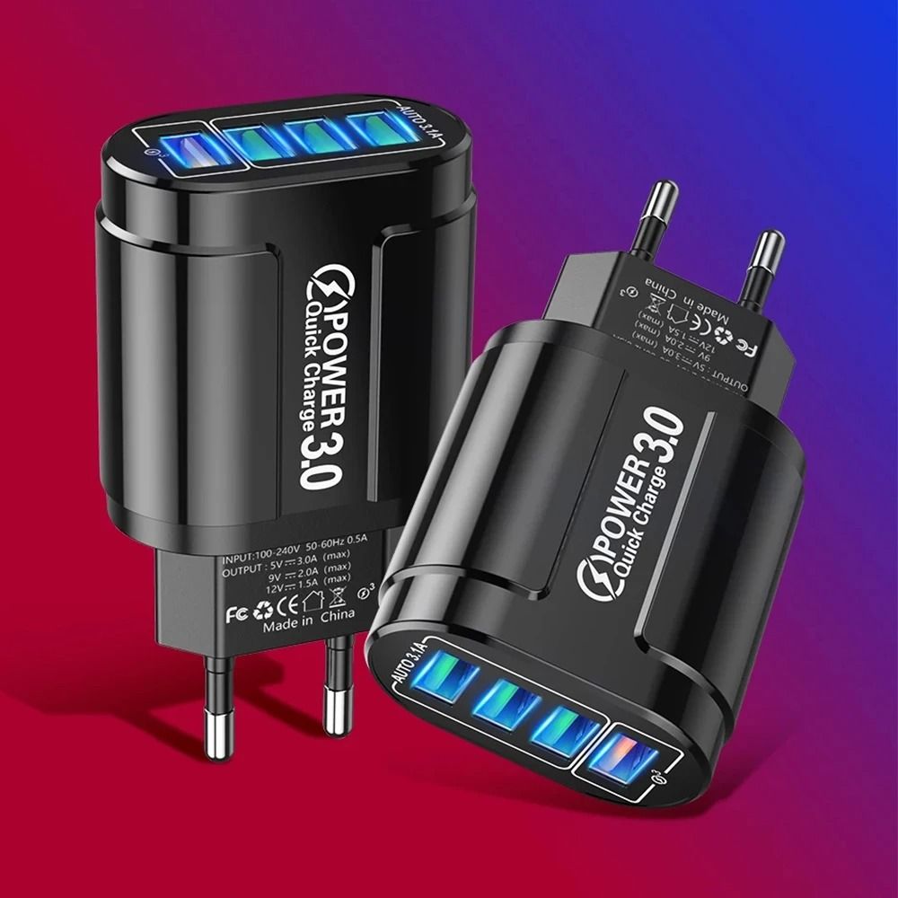 Quad Port Fast Charge Wall Adapter 4