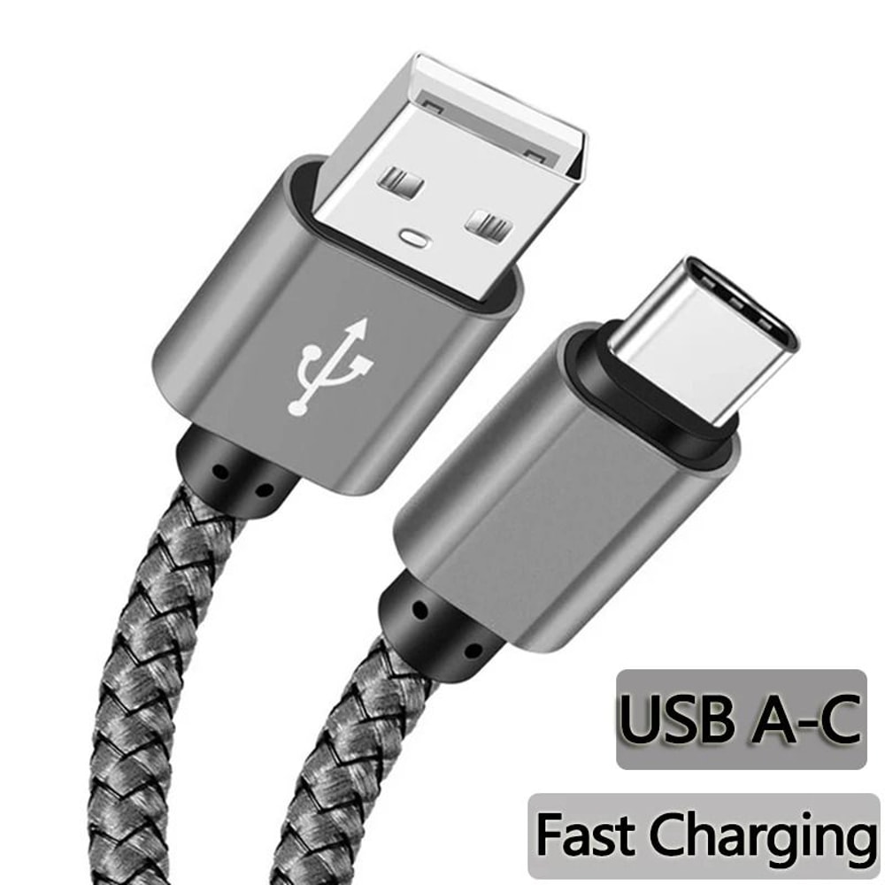 Fast Charging Nylon USB A To Type C Cable 0