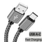 Fast Charging Nylon USB A To Type C Cable 0