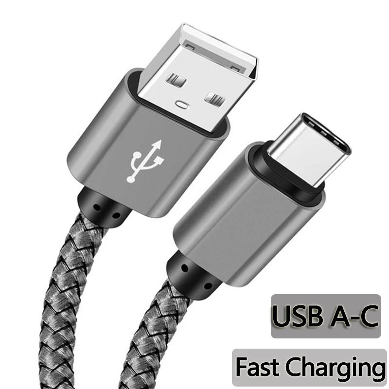 Fast Charging Nylon USB A To Type C Cable 0
