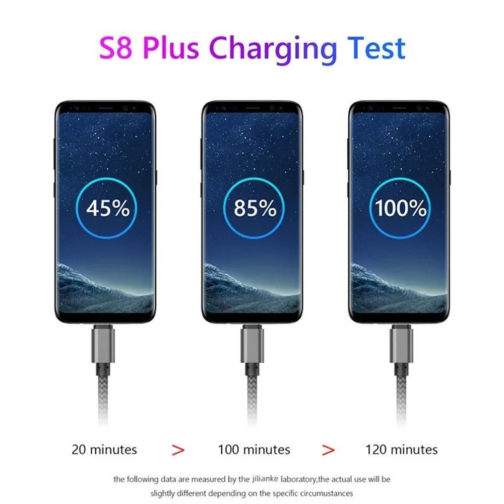 Fast Charging Nylon USB A To Type C Cable 5