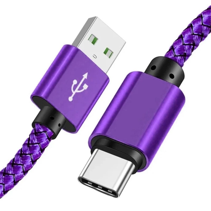 Fast Charging Nylon USB A To Type C Cable 6