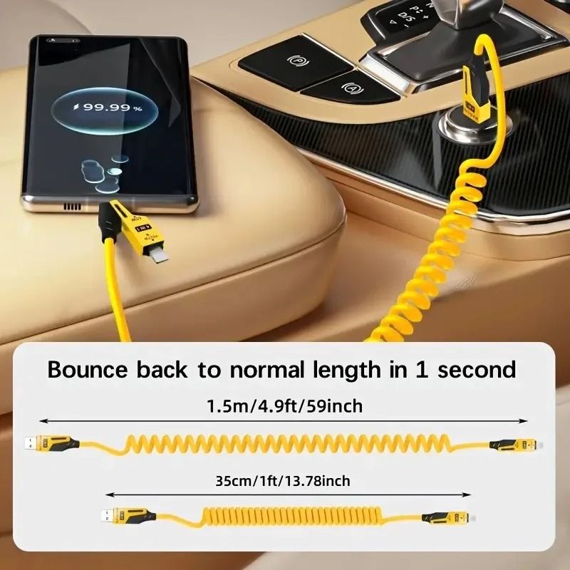 Spring Coil Fast Charging Data Cable 1