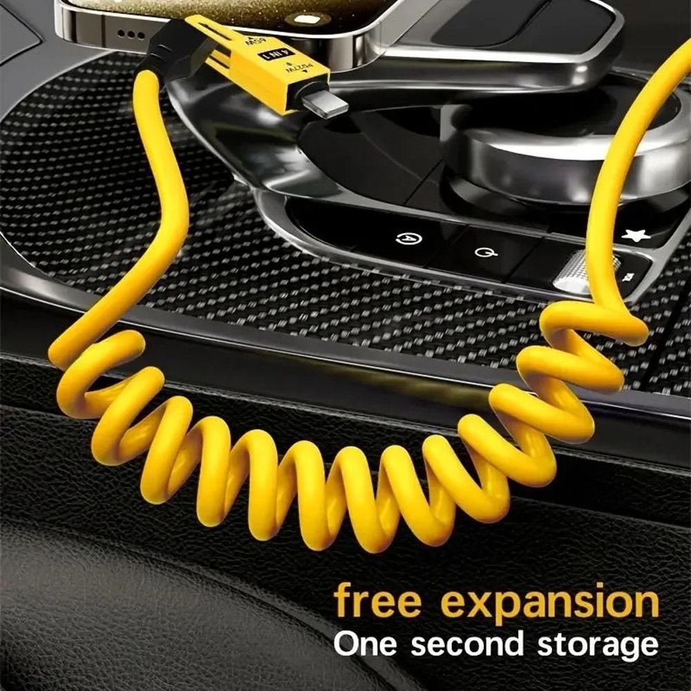 Spring Coil Fast Charging Data Cable 4