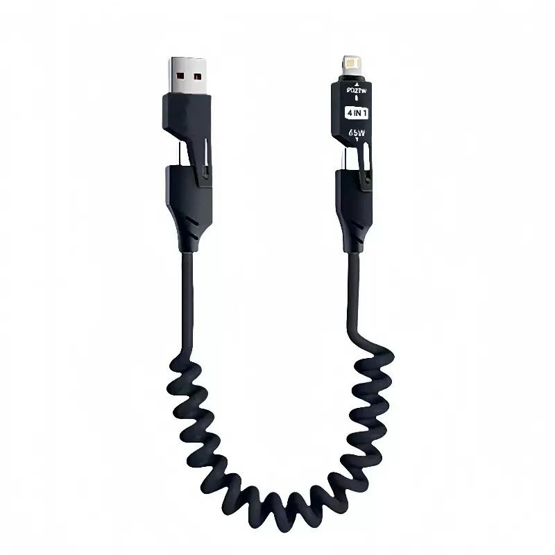 Spring Coil Fast Charging Data Cable 6