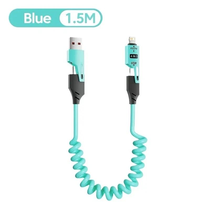 Spring Coil Fast Charging Data Cable 7