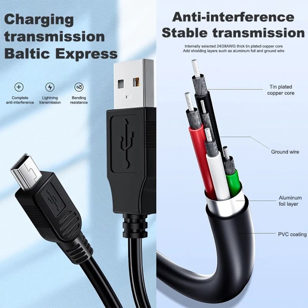 Mini USB Charging And Data Cable 5