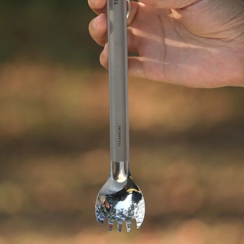 Titanium Long Handle Camping Spork 1