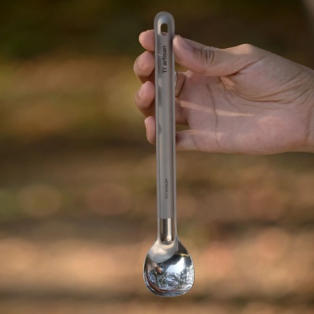 Titanium Long Handle Camping Spork 2