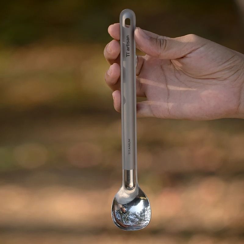 Titanium Long Handle Camping Spork 2