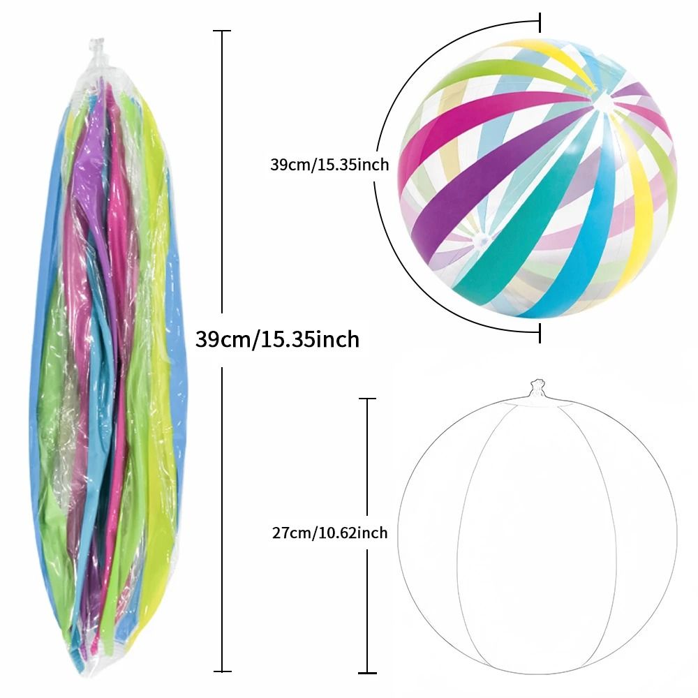 Inflatable Colorful Transparent Beach Ball 1