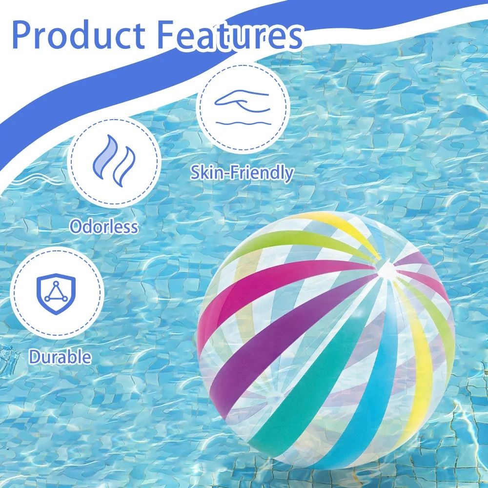 Inflatable Colorful Transparent Beach Ball 2