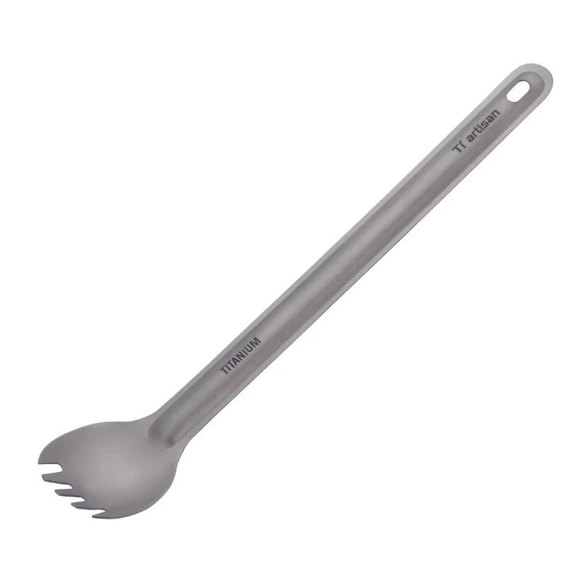 Titanium Long Handle Spork Spoon 8