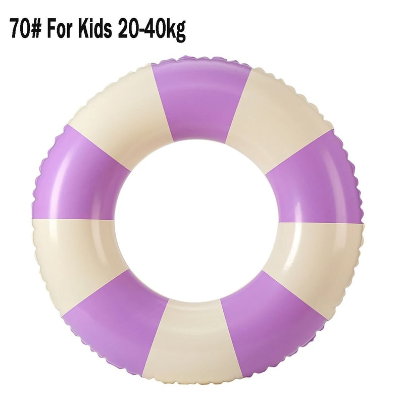 Inflatable Vintage Striped Swimming Ring 13
